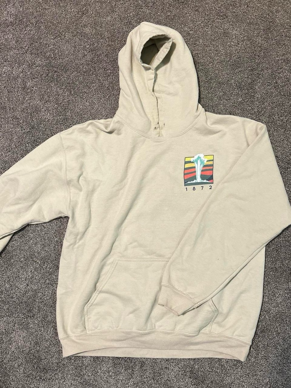 Beige Graphic Yellowstone Hoodie